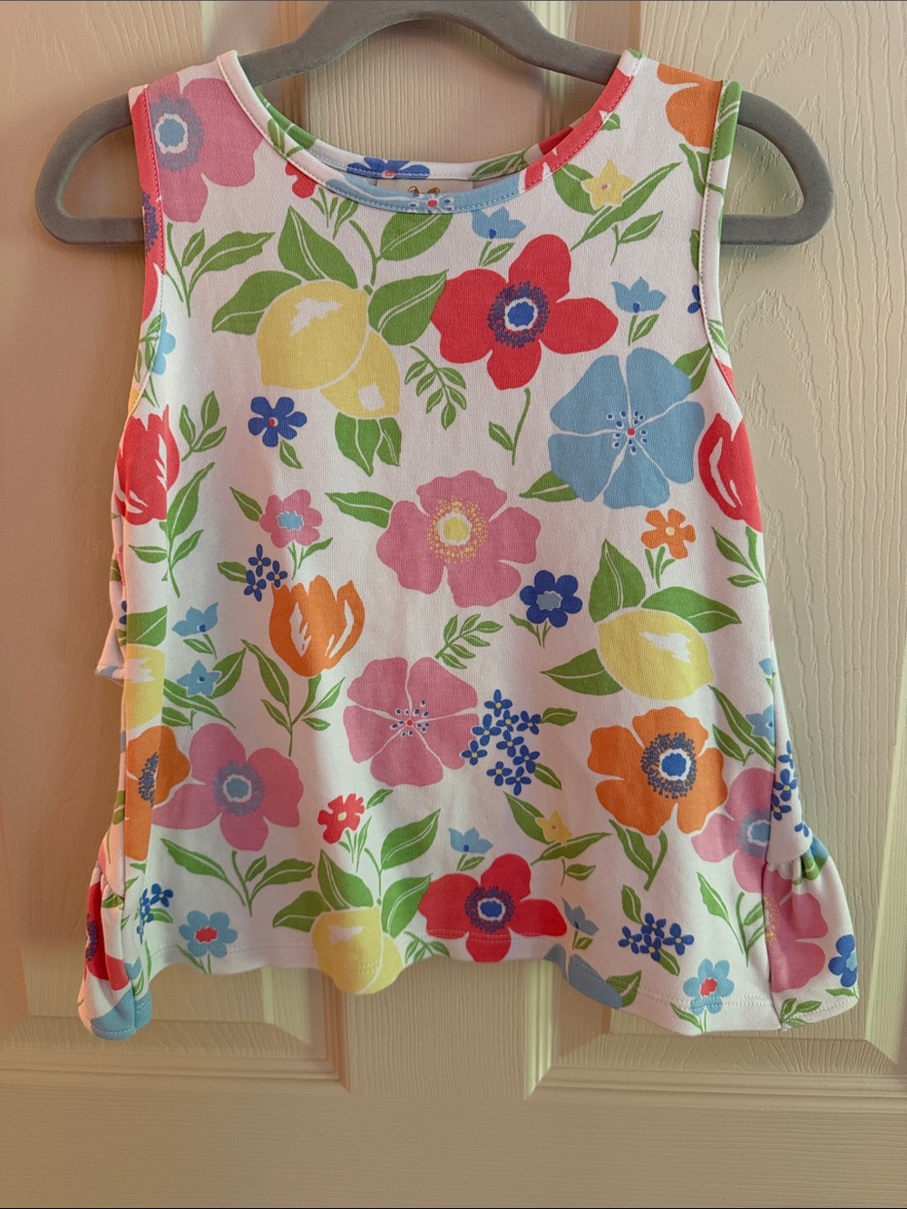 Girls Floral Beaufort Bonnet Company Tank Top in Multi Color